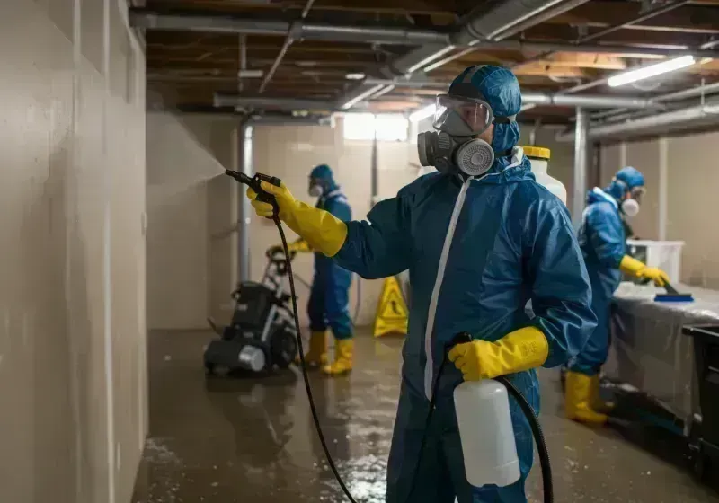 Basement Sanitization and Antimicrobial Treatment process in Fairview-Ferndale, PA